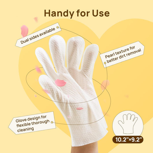 Dual-Texture Pet Glove Wipes™